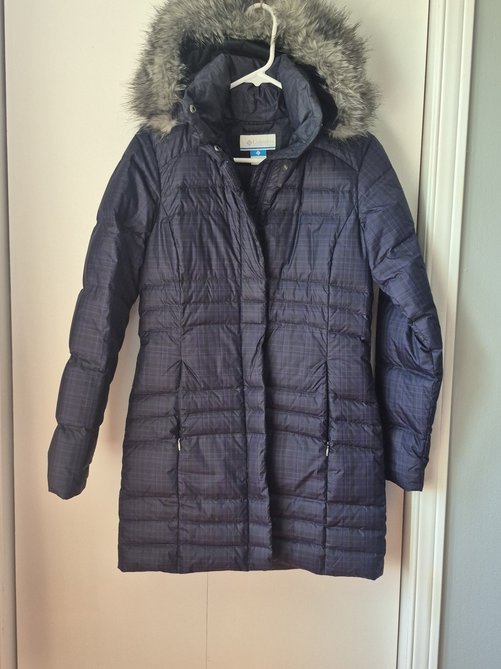 Columbia Purple Plaid Insulated Puffer Jacket - XS